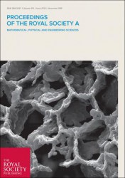 Cover of Proceedings of the Royal Society A: Mathematical, Physical & Engineering Sciences Vol 474, Iss 2219, November 2018