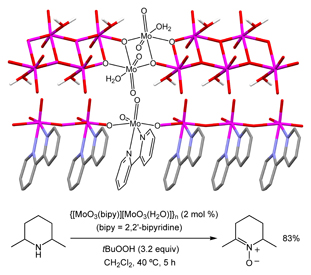 Molybdenum oxide/bipyridine hybrid material