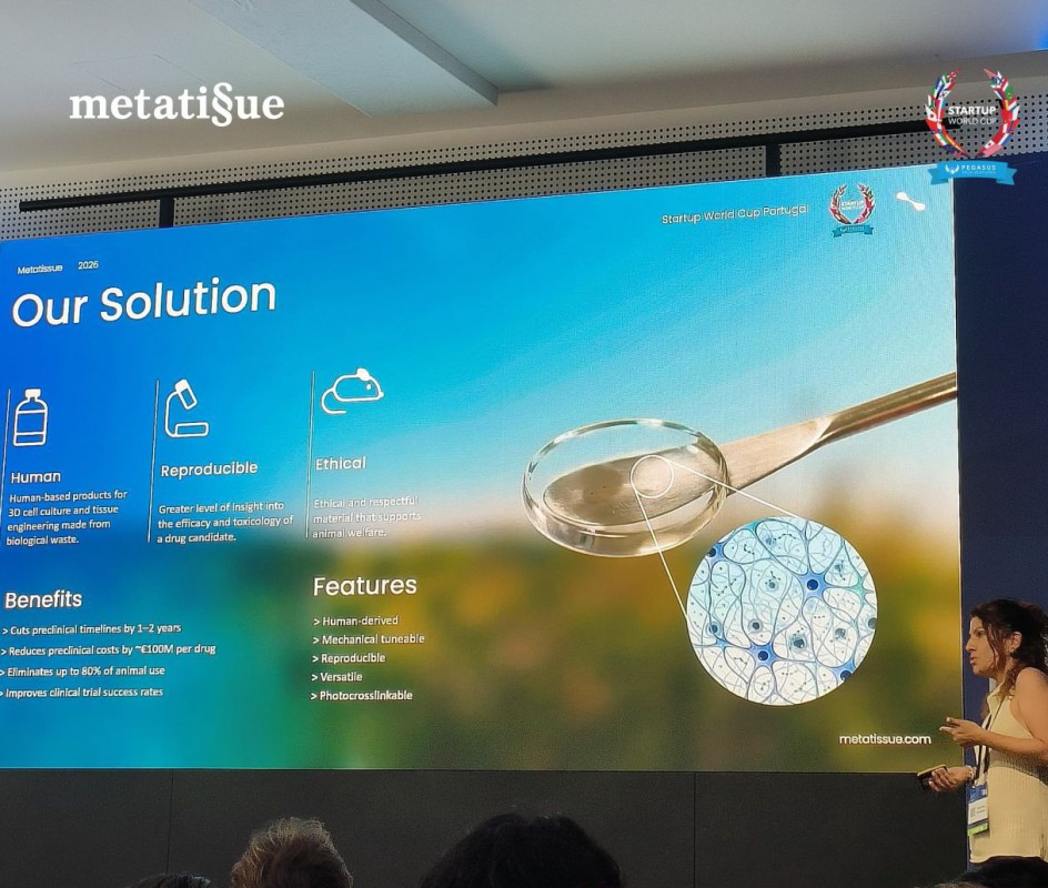 Image CICECO/UAveiro's spin-off Metatissue named Top 10 finalist in Startup Cup 2026