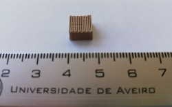 Uma peça de material piezoelétrico sem chumbo construída com um método de fabricação aditiva de escrita direta usando tintas à base de água. Crédito: Bo Nan, Susana Olhero, Rui Pinho, Paula M. Vilarinho, Tim W. Button, José M. F. Ferreira, Direct ink writing of macroporous lead‐free piezoelectric Ba0.85Ca0.15Zr0.1Ti0.9O3, Journal of the American Ceramic Society, 2019;102:3191–3203.